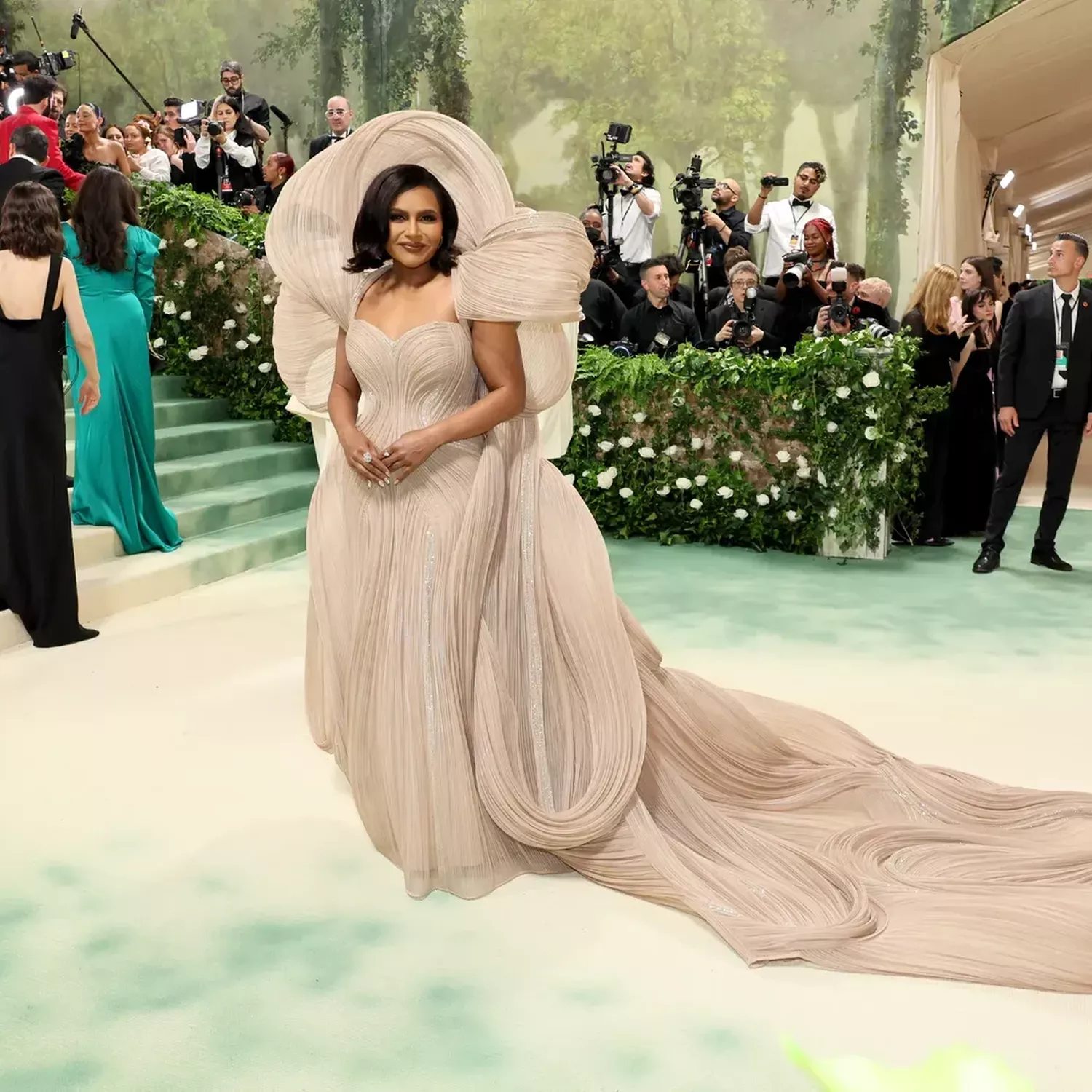 Mindy Kaling in Gaurav Gupta