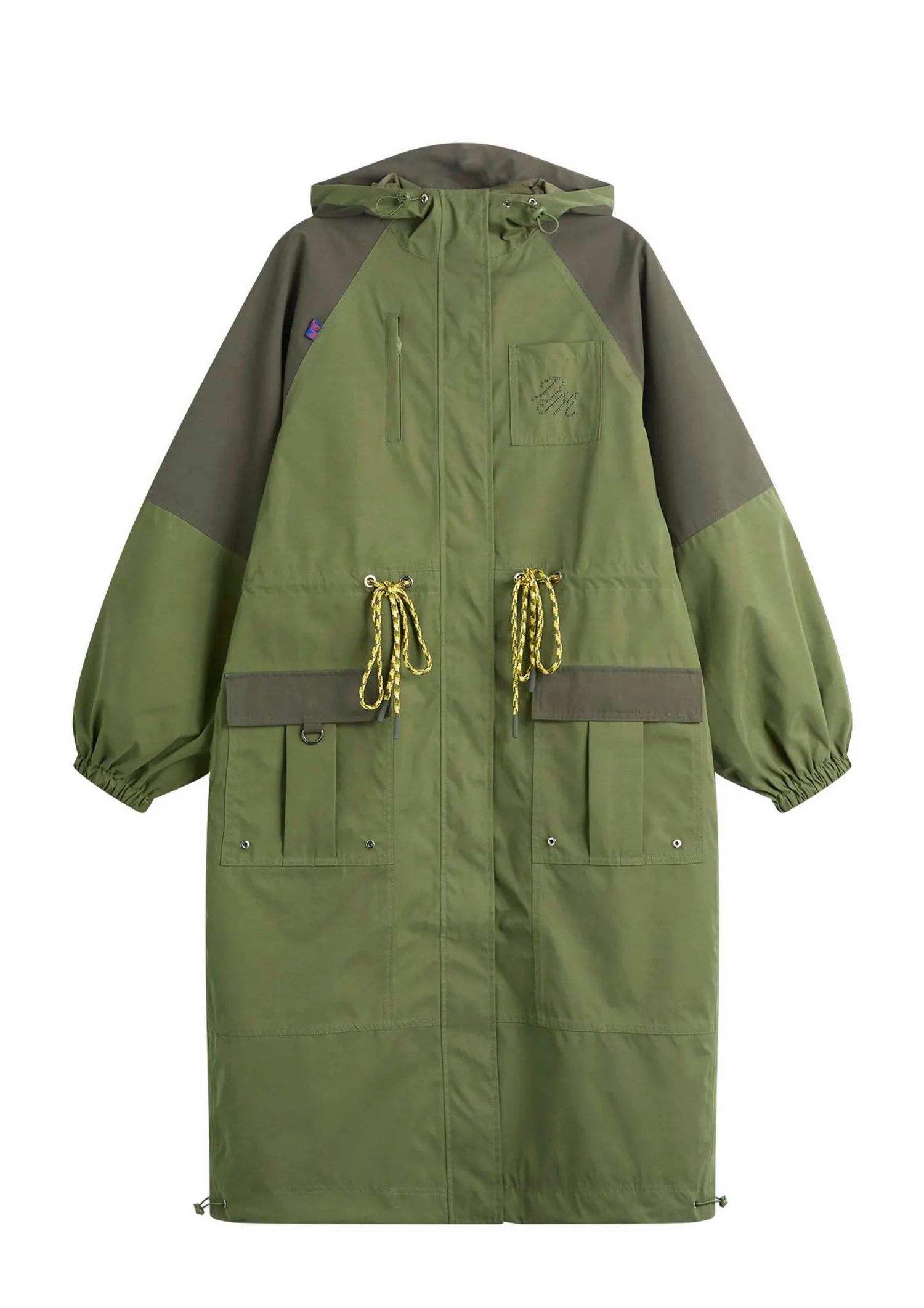 long green rain jacket