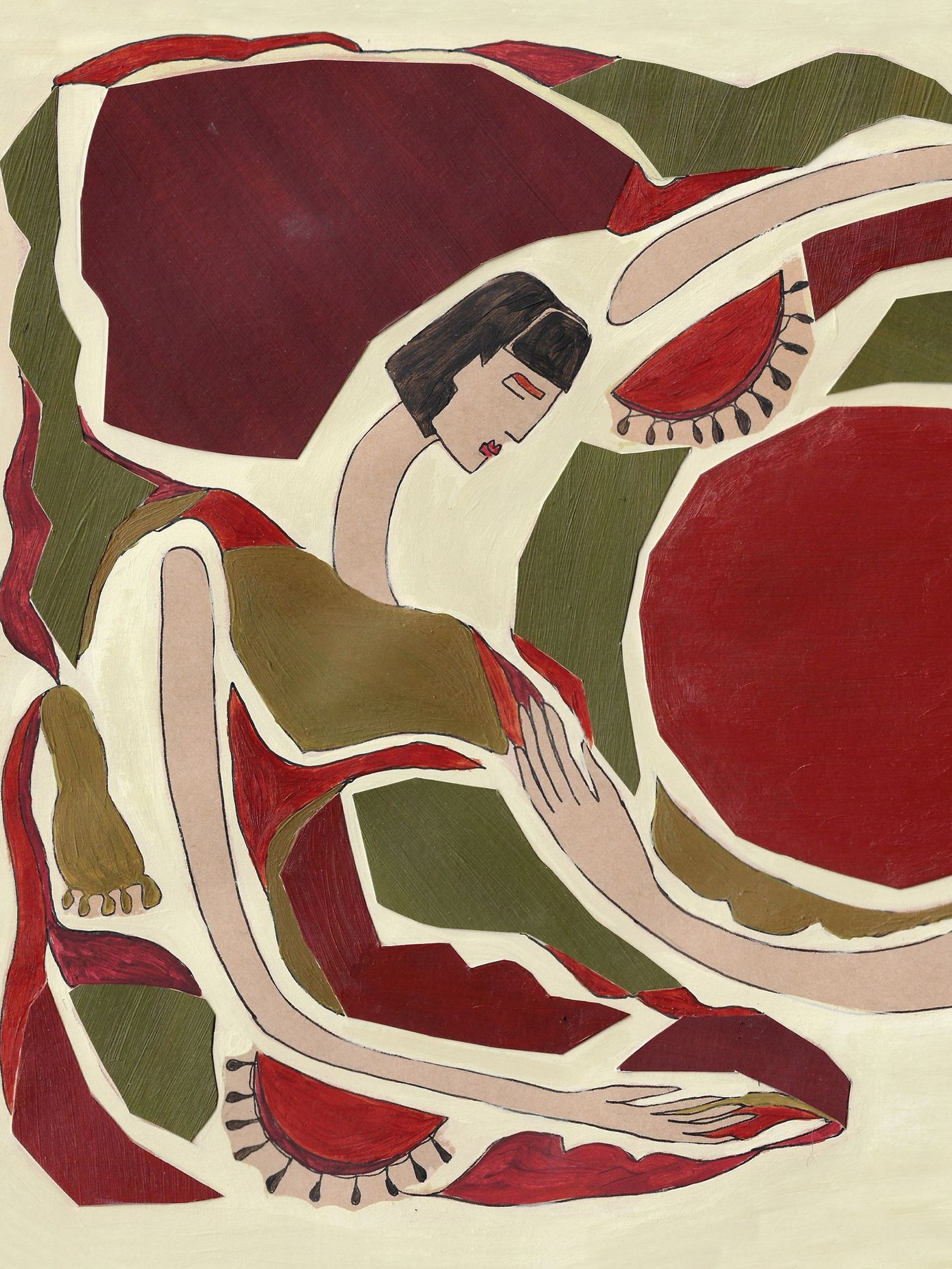 An illustration depicting a sleeping couple