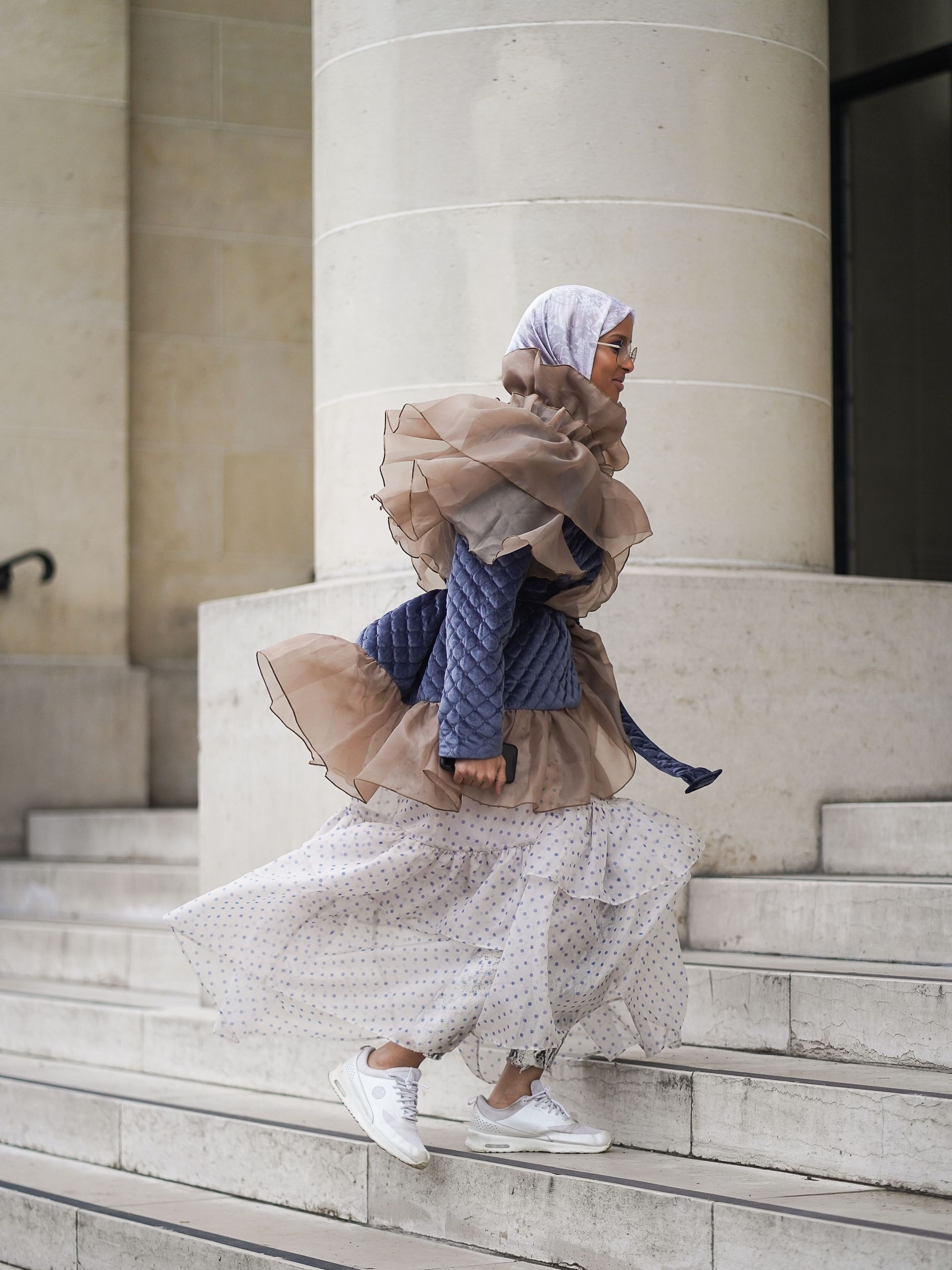 Rawdah Mohamed In tulle ruffle outfit
