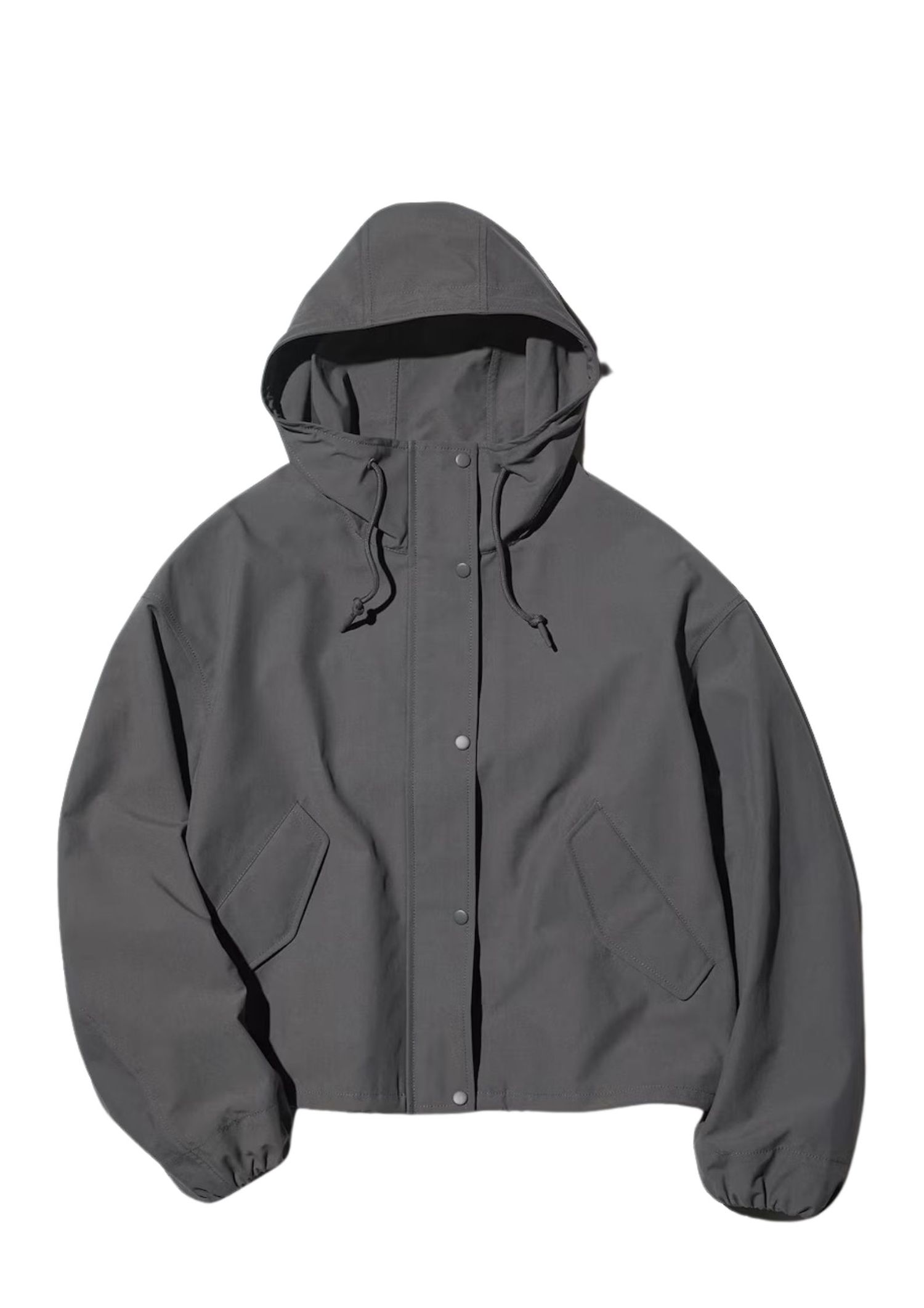 Grey cotton blend women's rain jacket