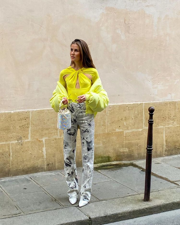 Nina Sandbech at Paris Fashion Week