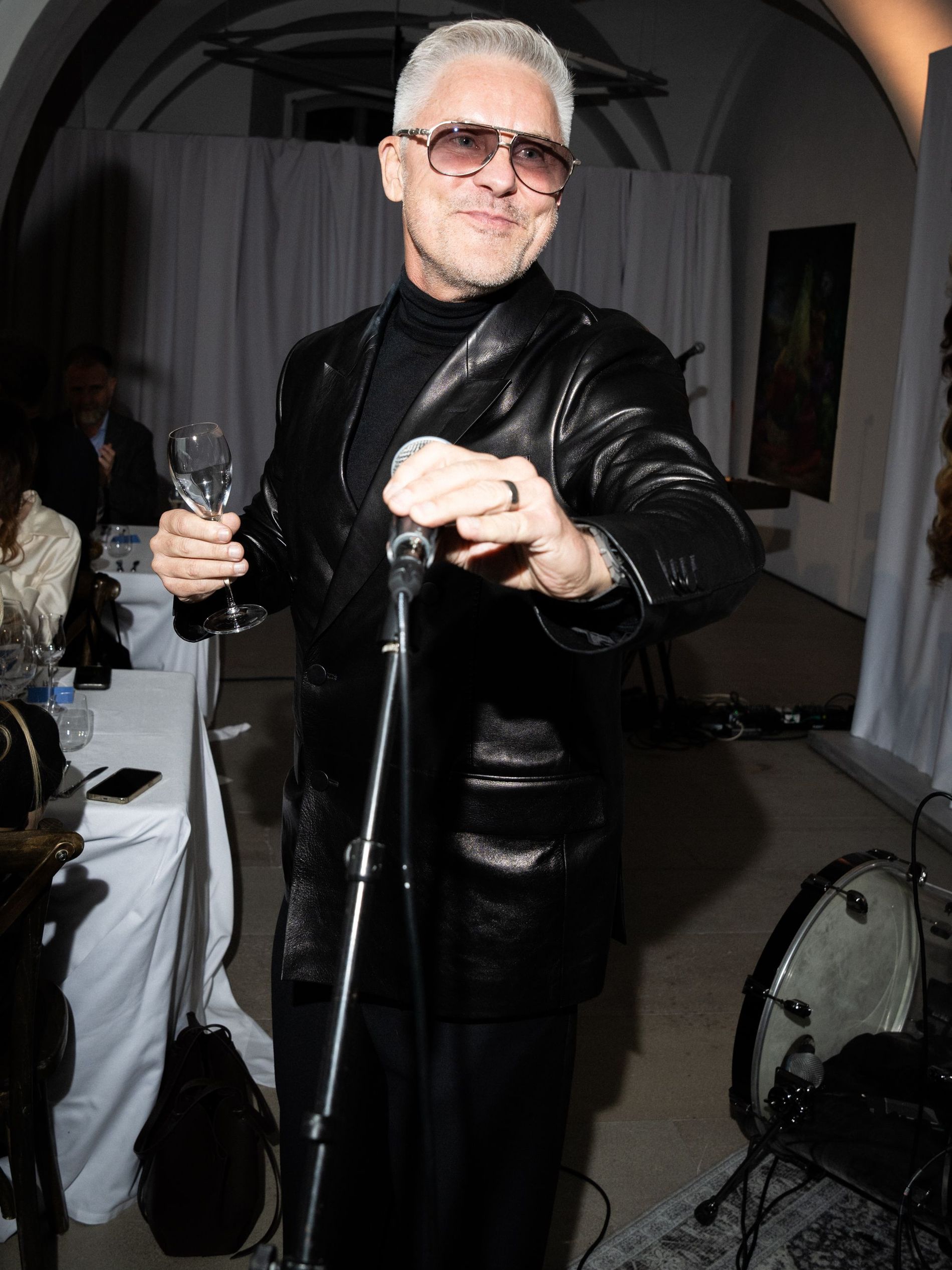 Johan Hellström pictured at Björn Axén renovated Stockholm flagship opening party