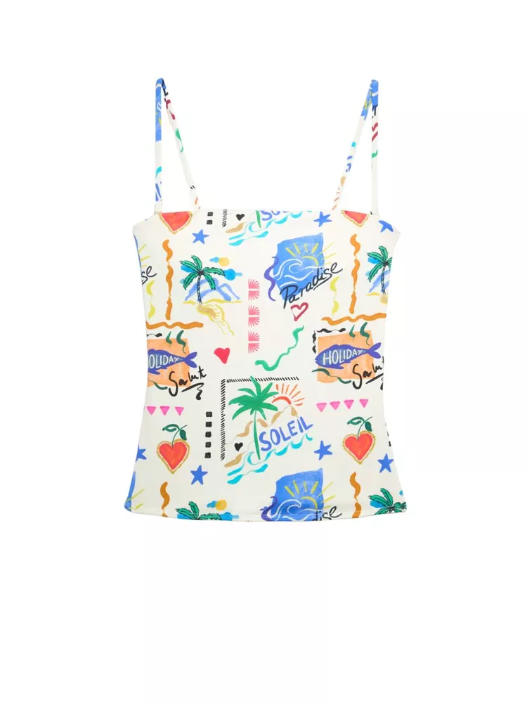 The best printed bandeau tankini - Marks and Spencer - On a white background