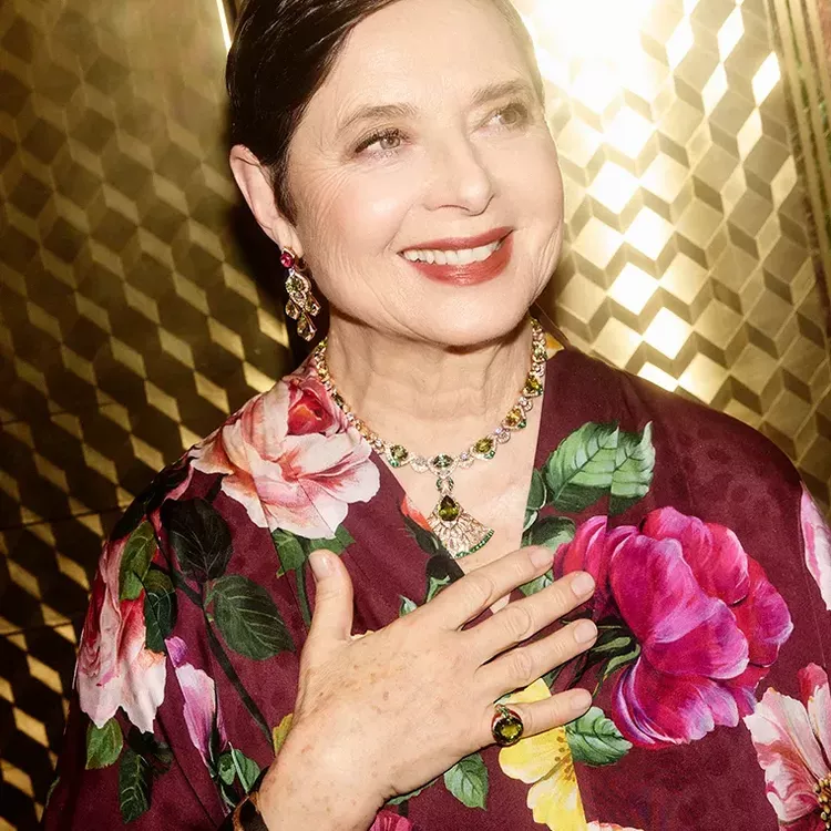 Isabella Rossellini getting ready for the BAFTAs.webp