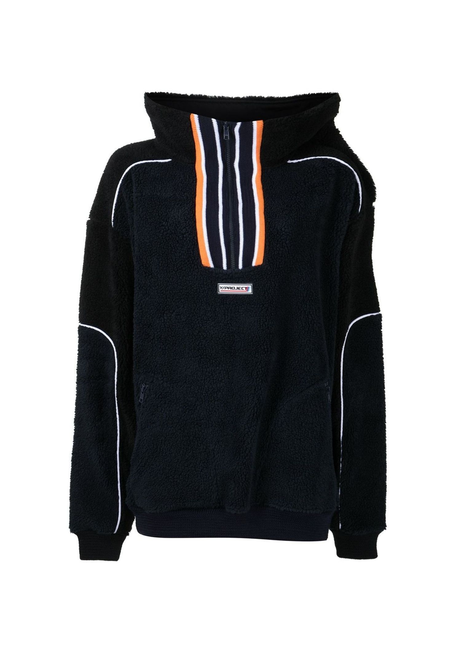 Y/Project stripe logo fleece sweater