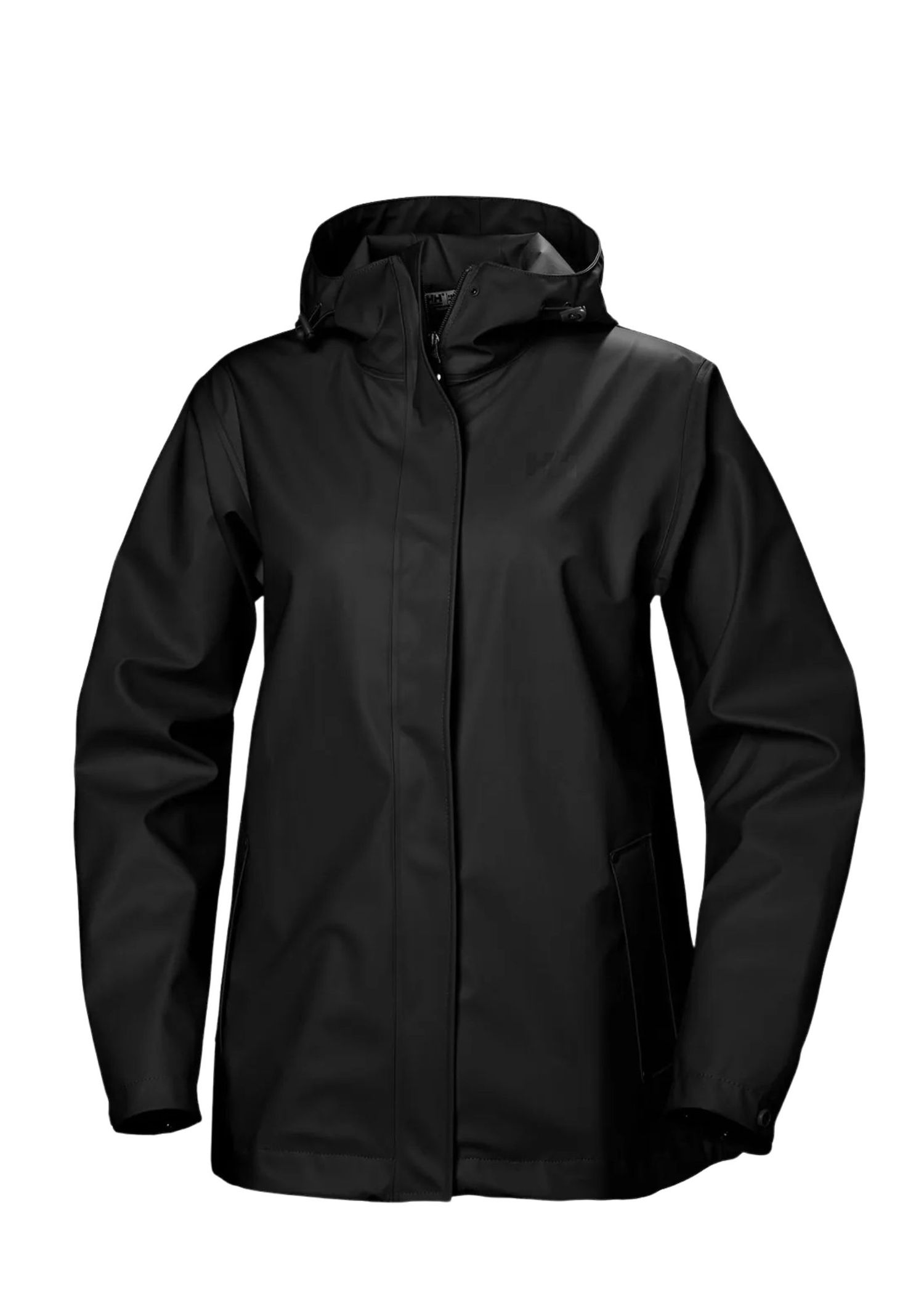Black Helly Hansen rain jacket designed to withstand downpour