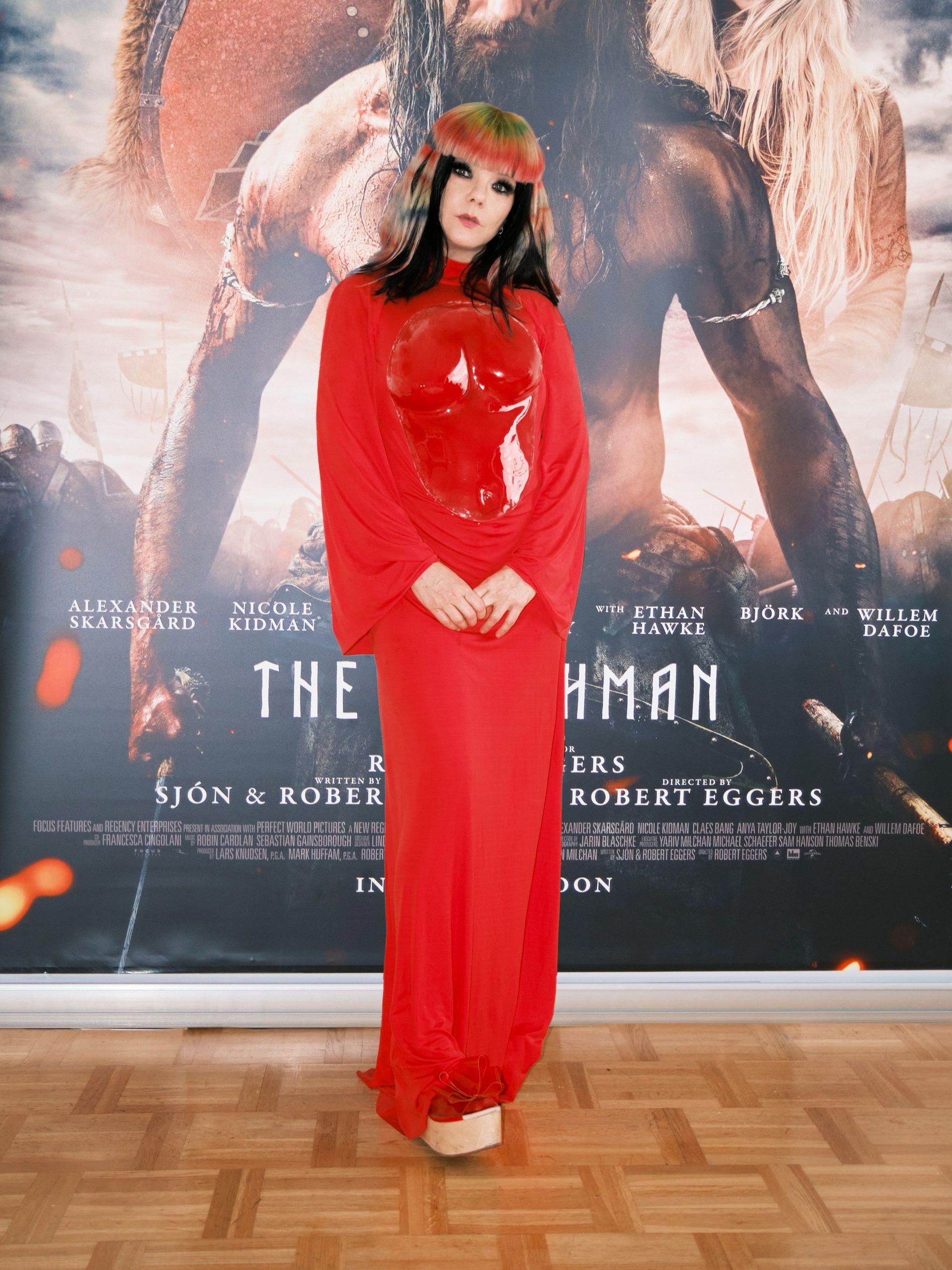 Björk at the Northman premiere wearing Loewe