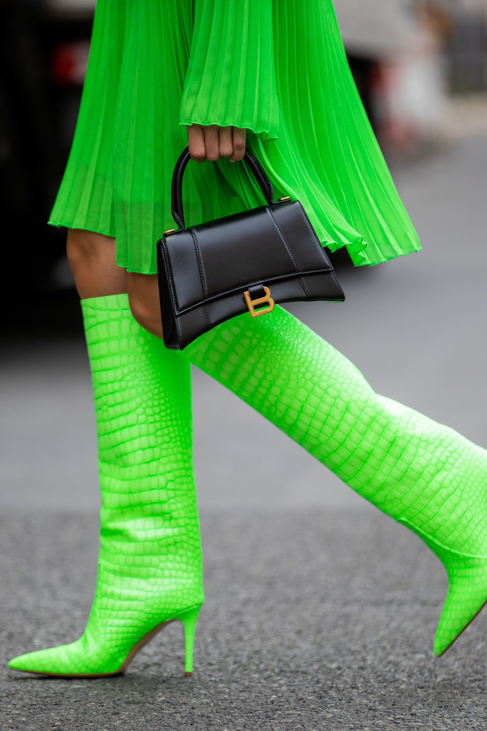 Prada Cleo Brushed Leather Shoulder Bag Light Green - The Shoe Box