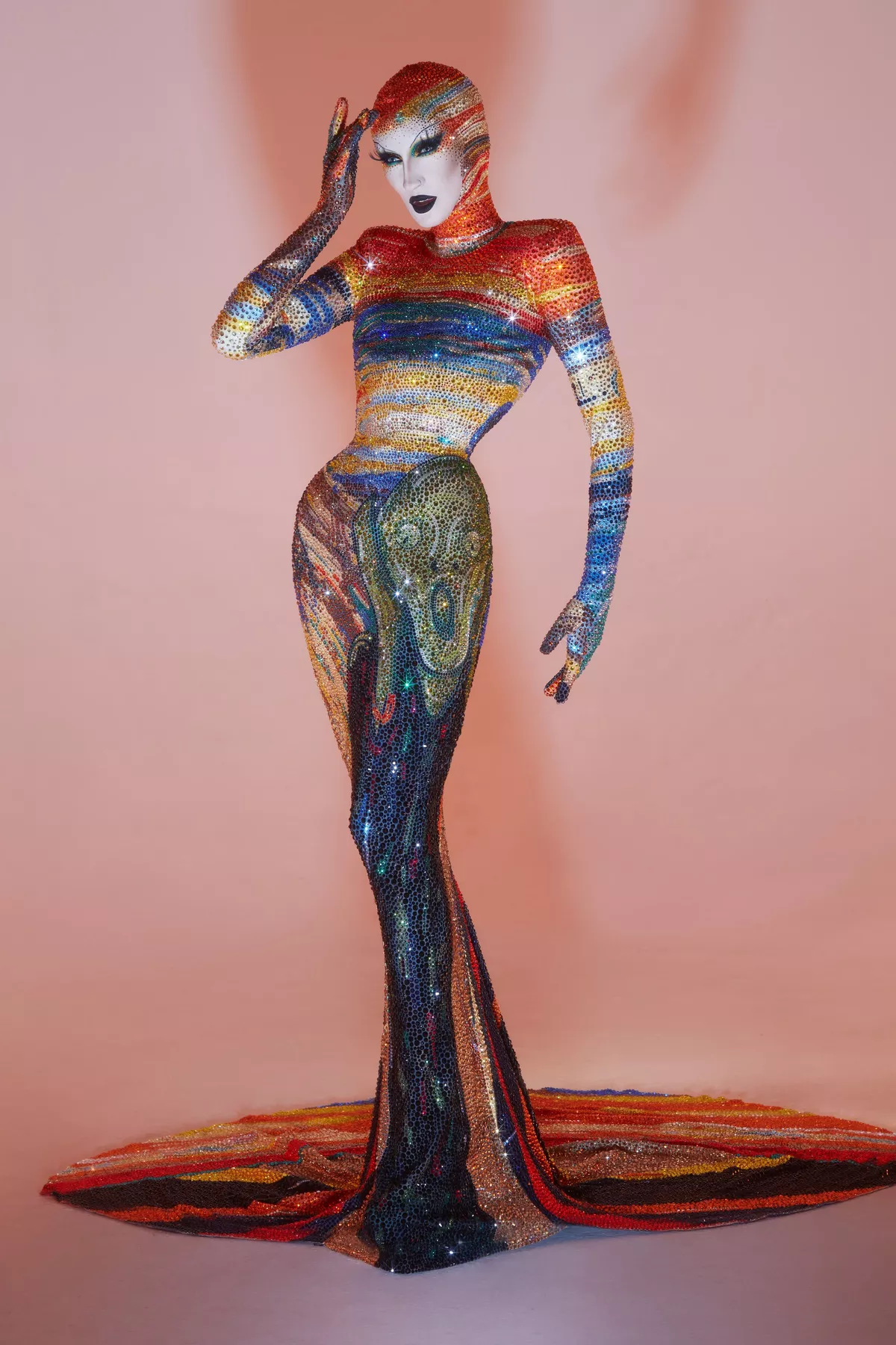 Crystal master Disco Daddy on creating an Edvard Munch-inspired dress ...