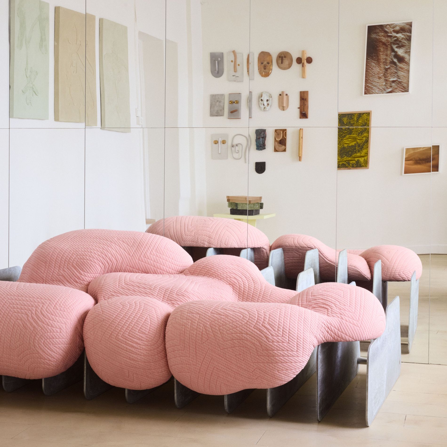 Praesentia exhibition at the D142 gallery featuring the Unlikely Connection sofa