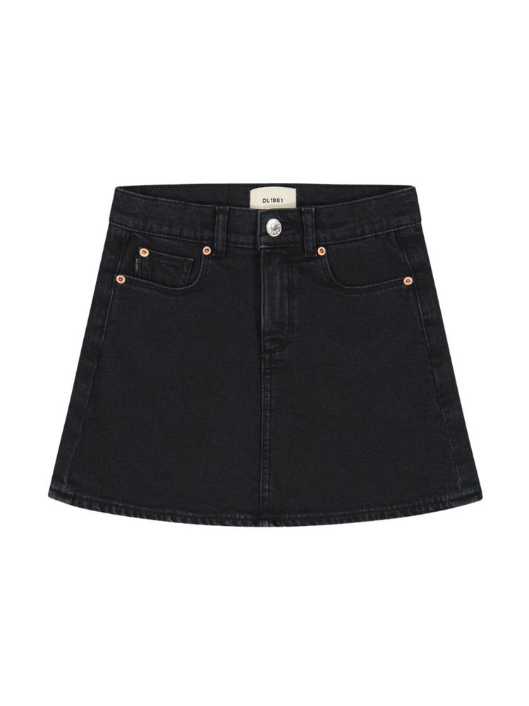 The best black denim mini skirt - DL1961 - On a white background