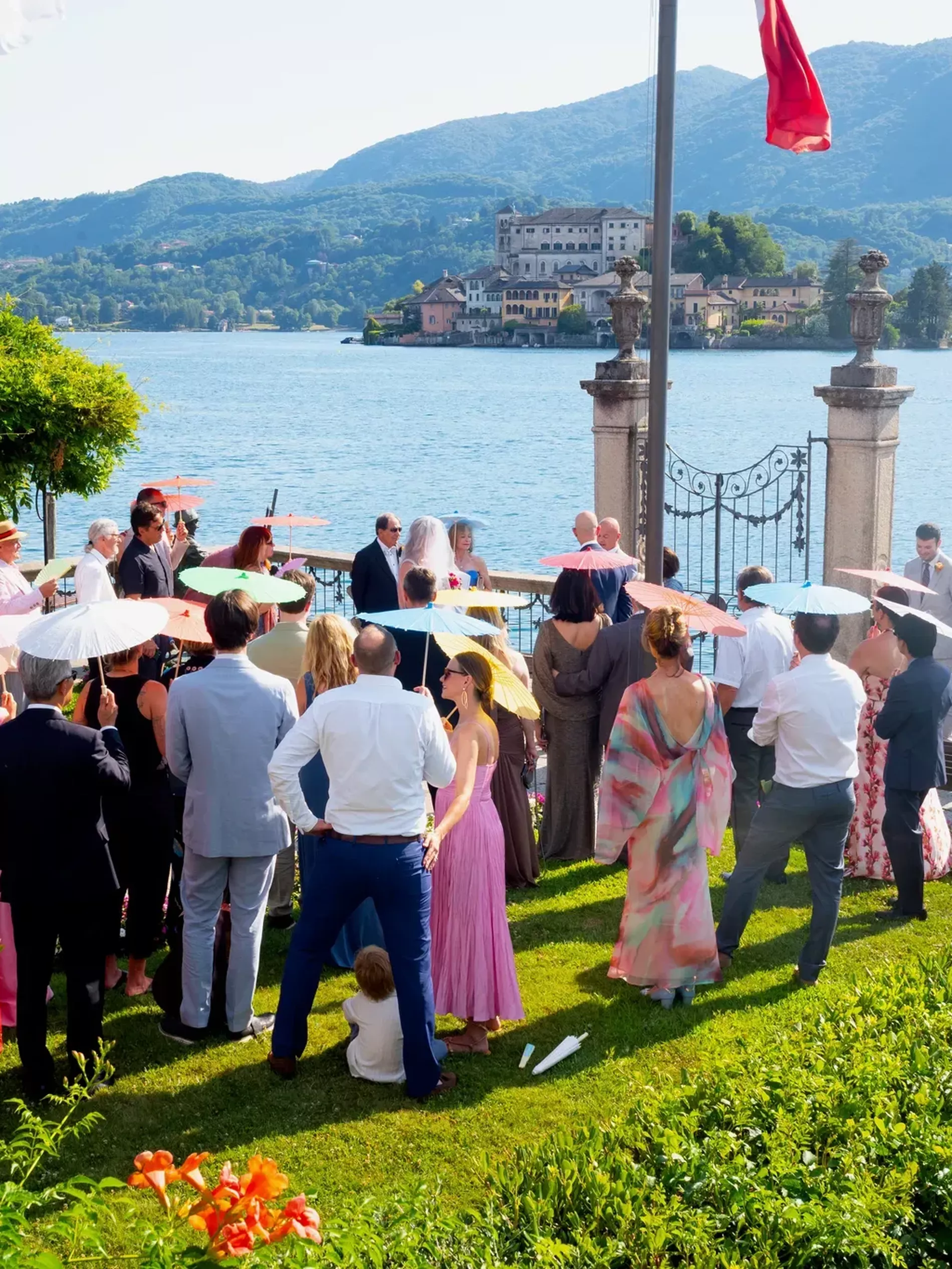 Paulina Porizkova Lakeside Italian Wedding to Jeff Greenstein