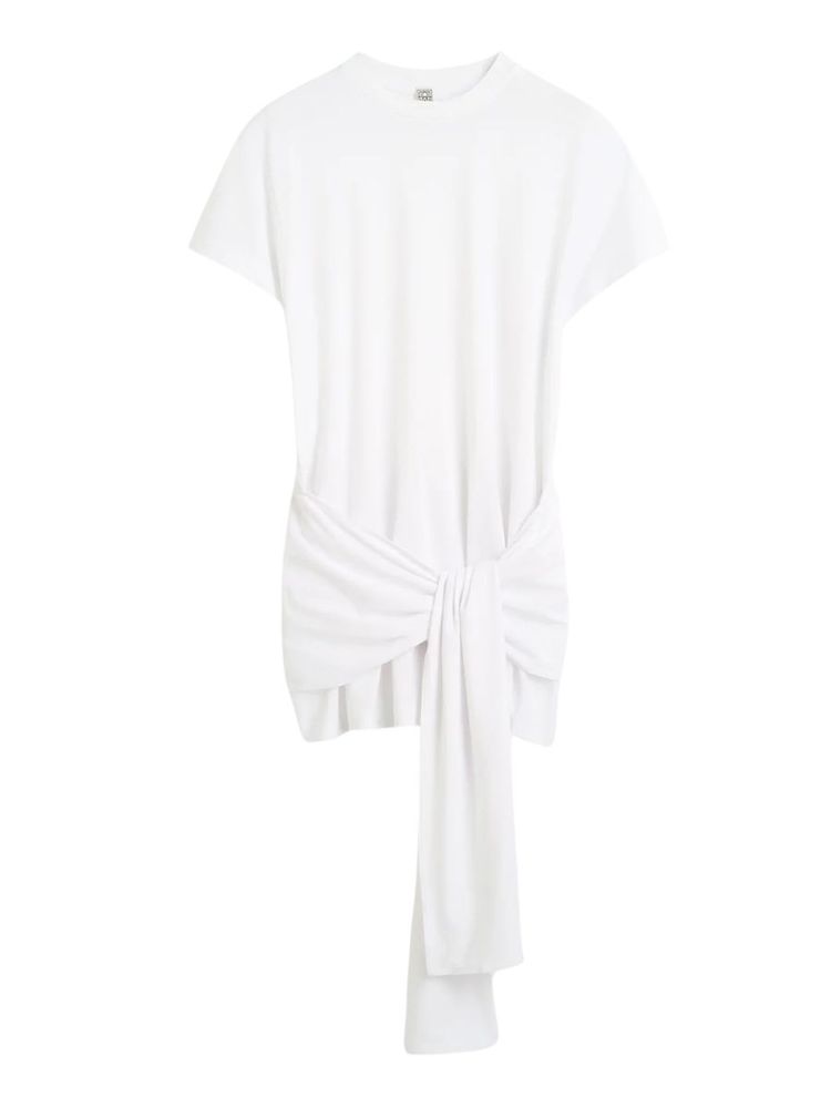 The best white tie-waist t-shirt - Toteme - On a white background