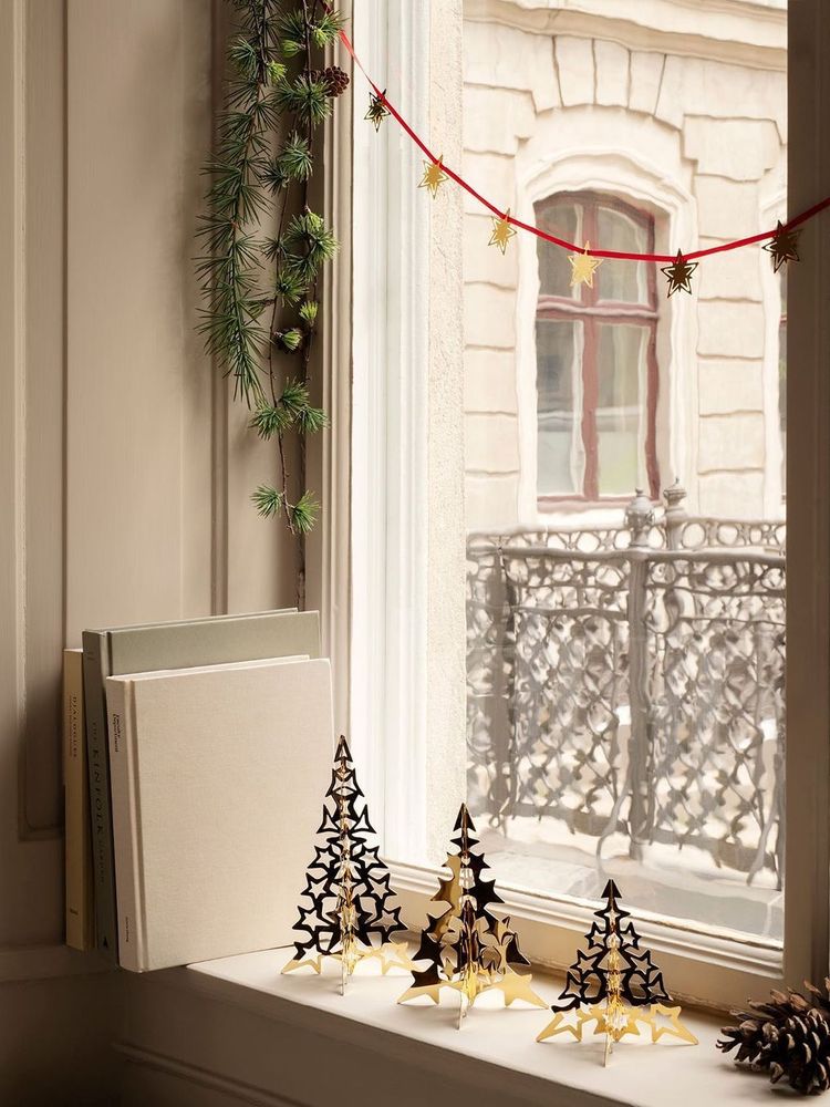 Georg Jensen christmas tree gold decorations window festive