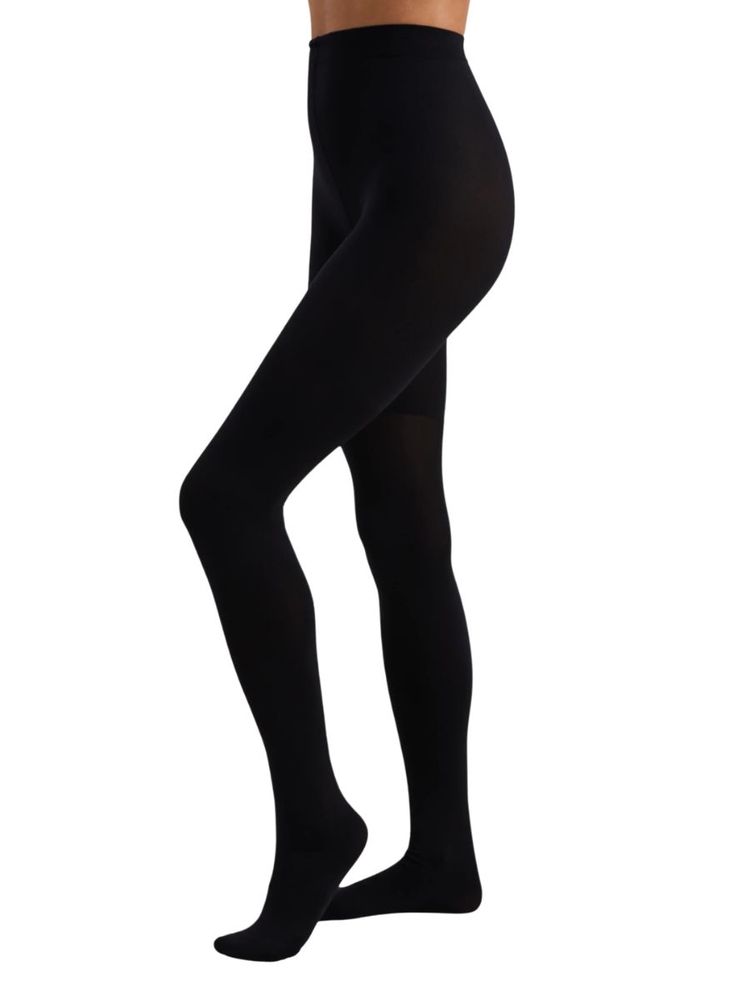 The best black full coverage tights by Calvin Klein Underwear on a white background
