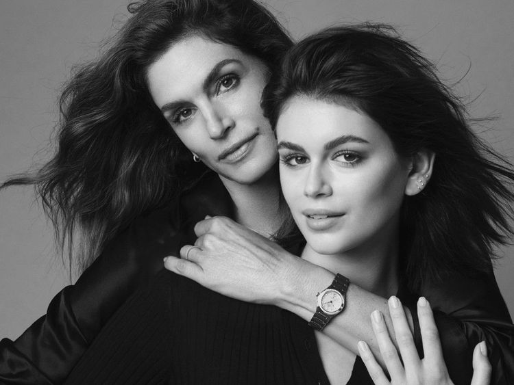 Cindy Crawford and Kaia Gerber in Omega campaign