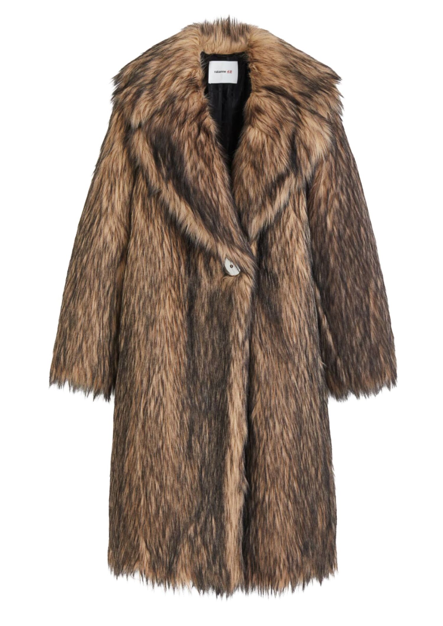 Brown fur hotsell coat h&m