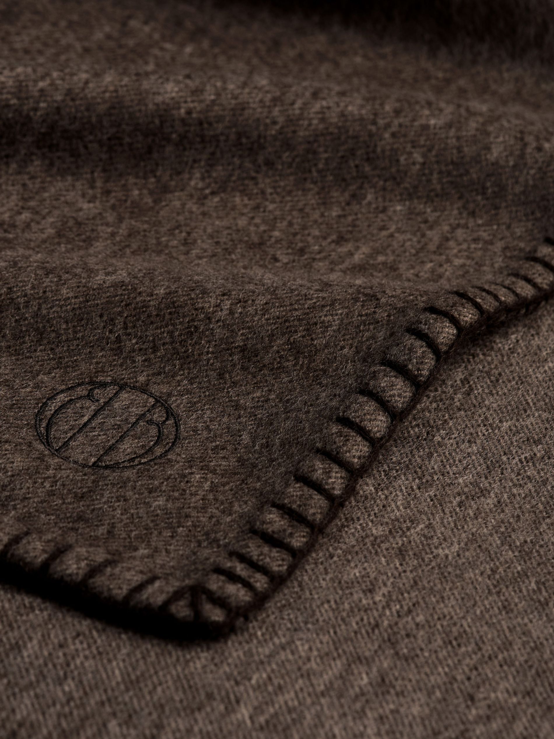 A closeup of the cashmere throw 