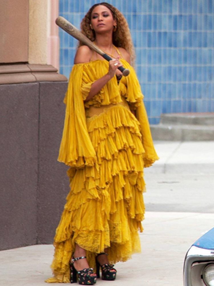 Beyonce in the lemonade dress