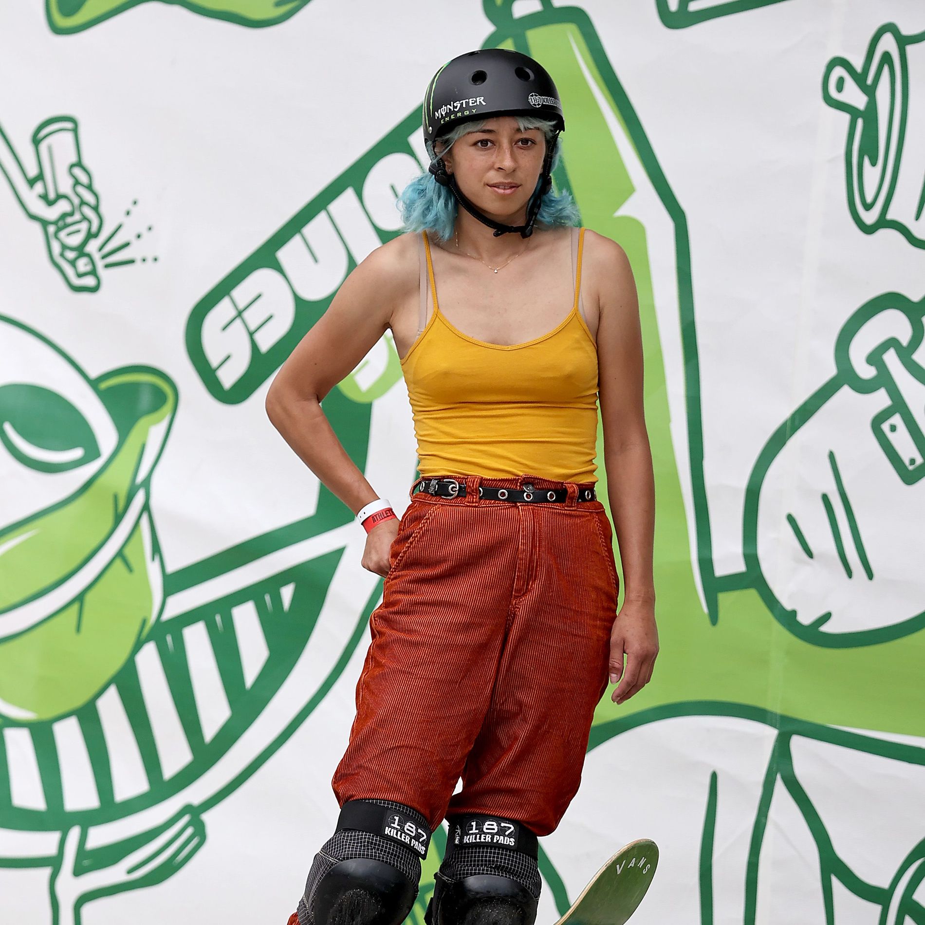 female skateboarder