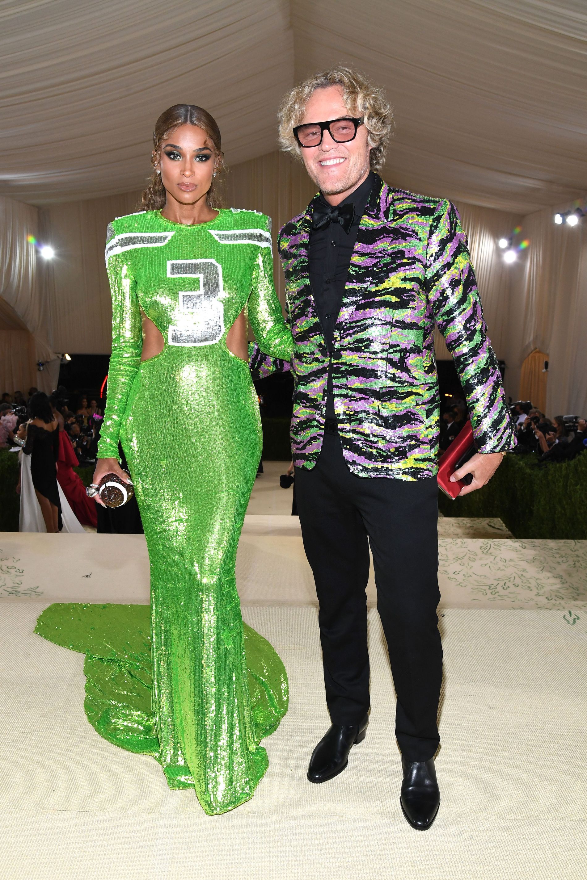 Ciara Dresses as Husband Russell Wilson in Football Jersey at Met