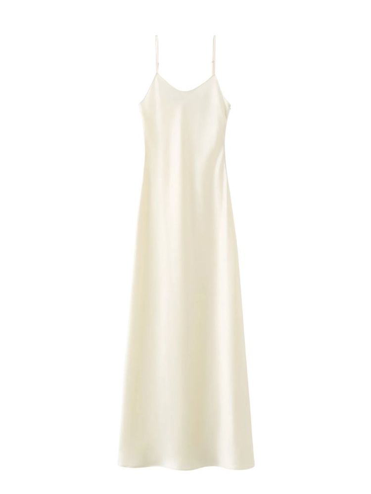 The best silk slip dress - Almada Label - Ona white background