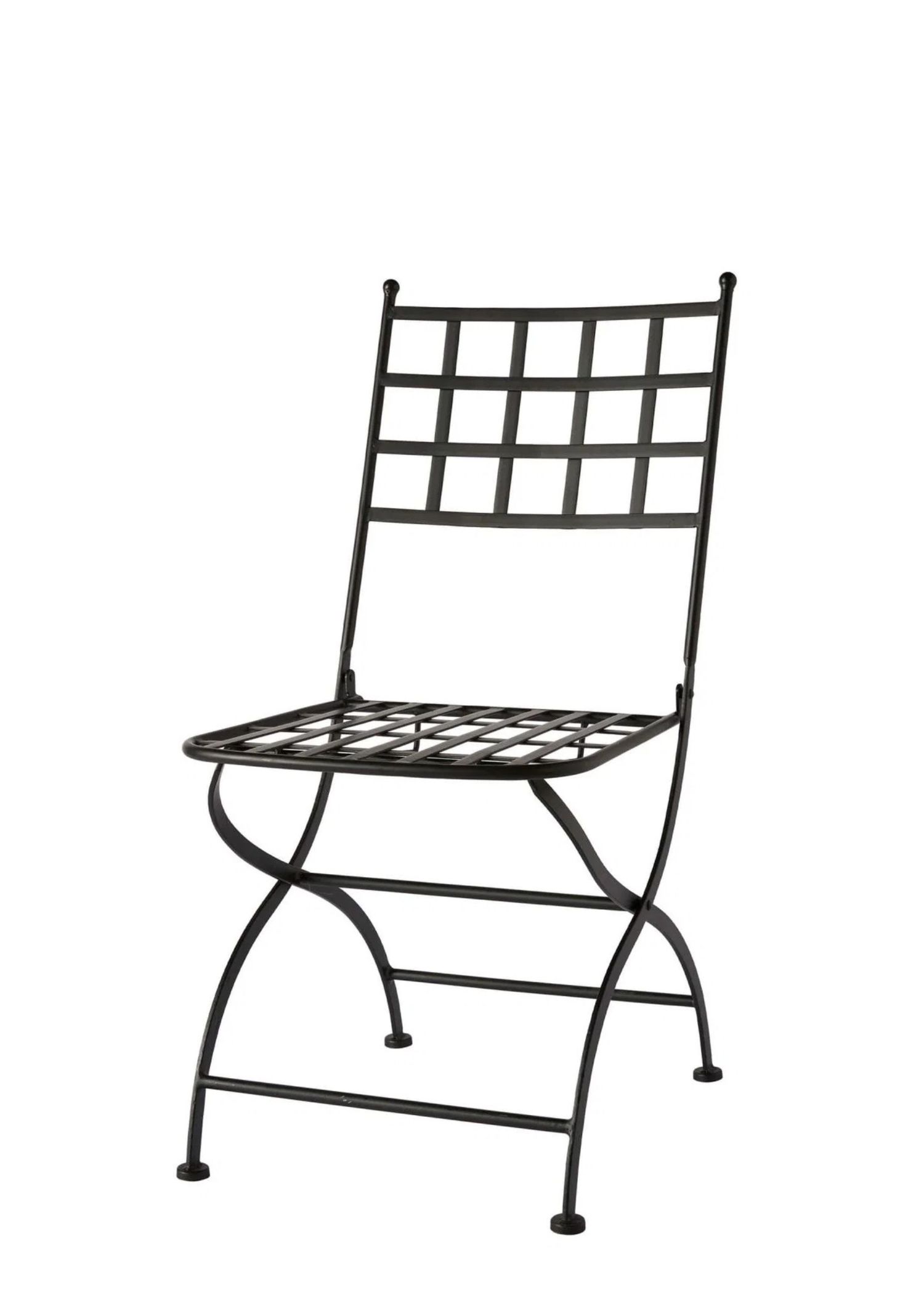 Foldable black outdoor chair