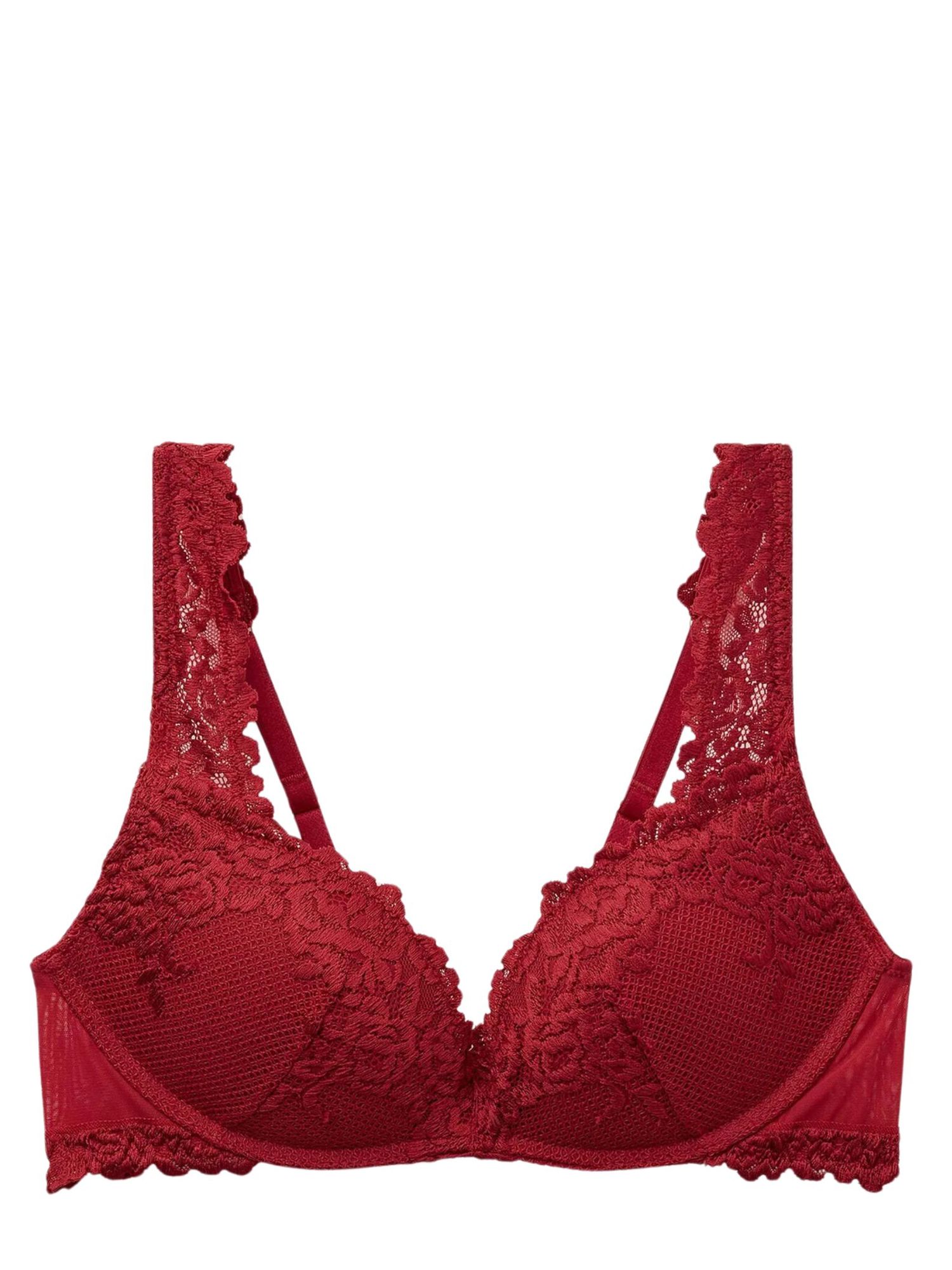 red lace push-up bra