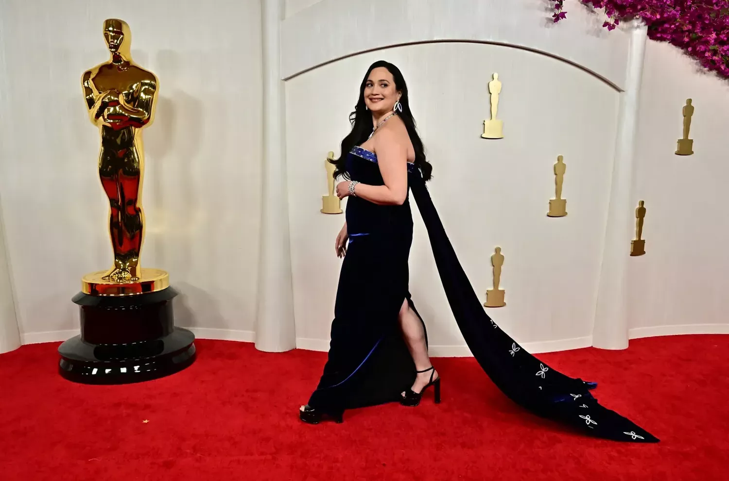 Lily Gladstone in Gucci x Joe Big Mountain on the Oscars 2024 red carpet
