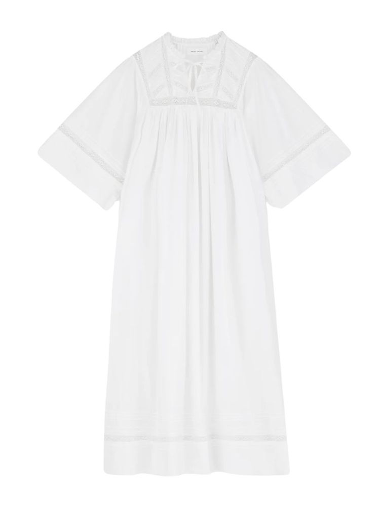 The best long embroidered white dress - Skall Studio - On a white background