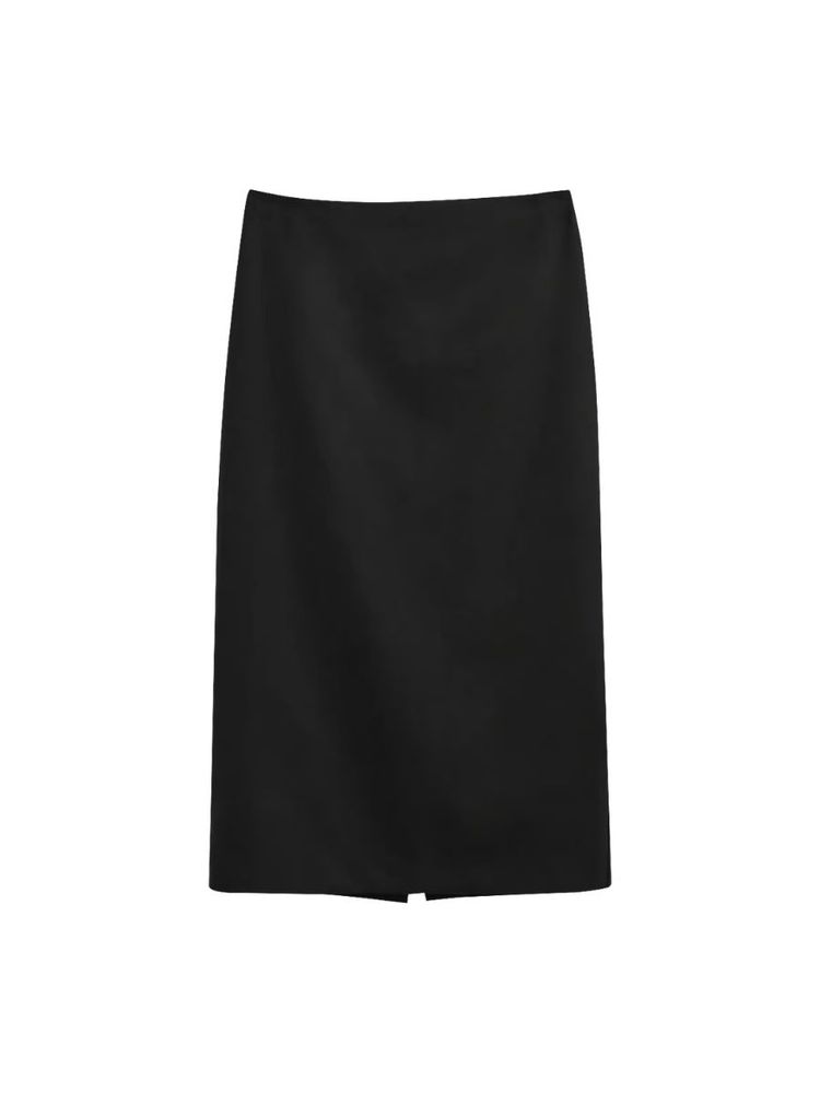 The best black wool midi skirt - Gant - On a white background