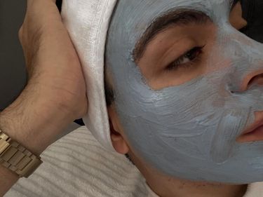 Vogue male beauty editor face mask