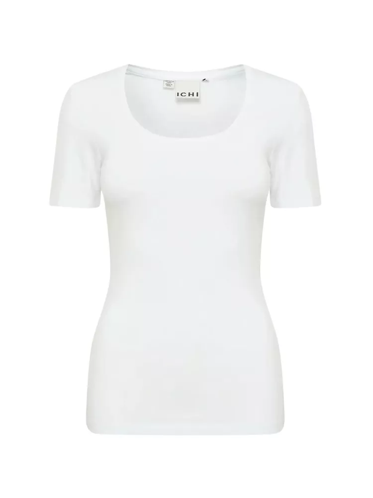 The best fitted white T-shirt - ICHI - On a white background