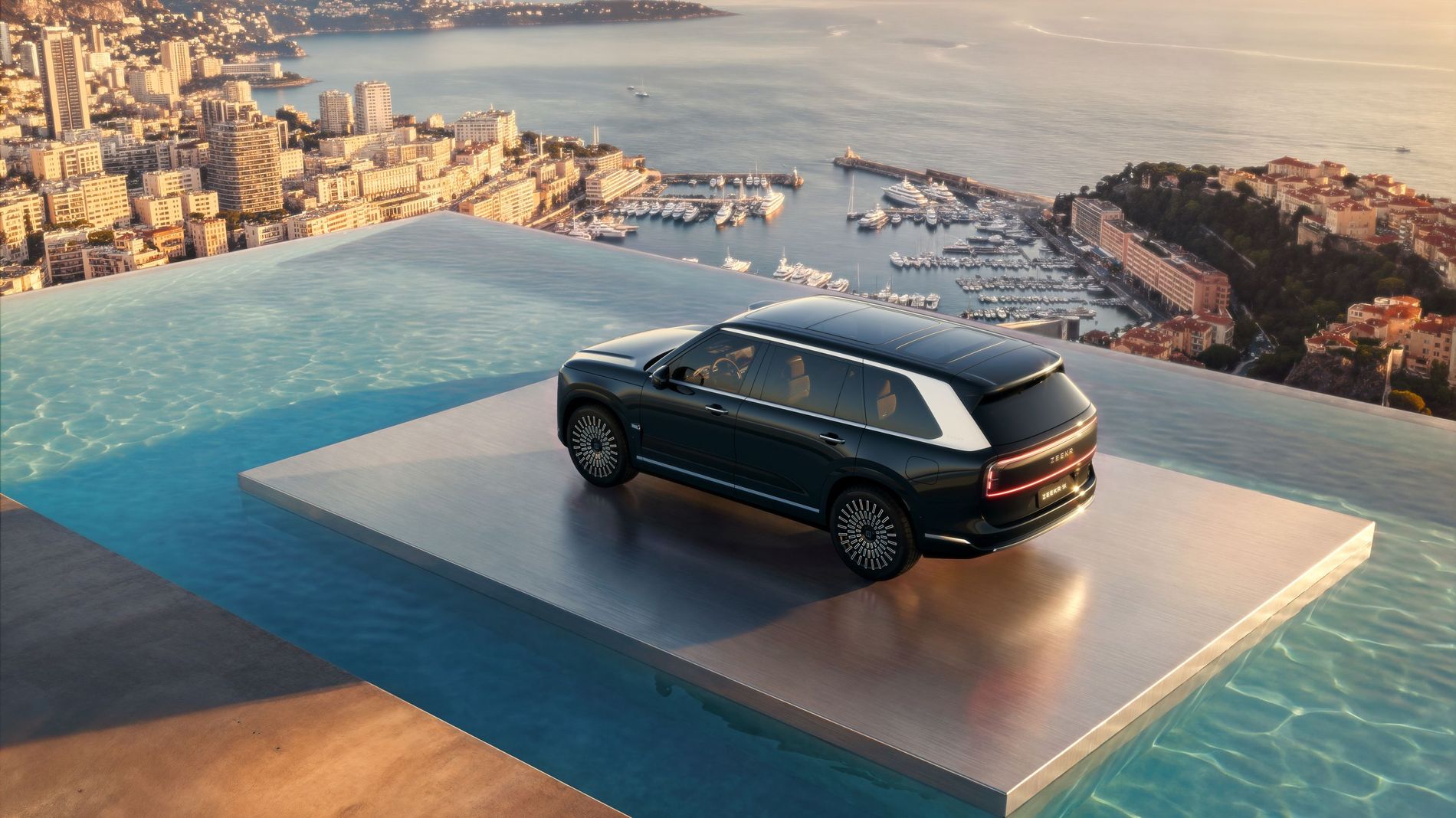 The luxury Zeekr 9X plug-in hybrid SUV