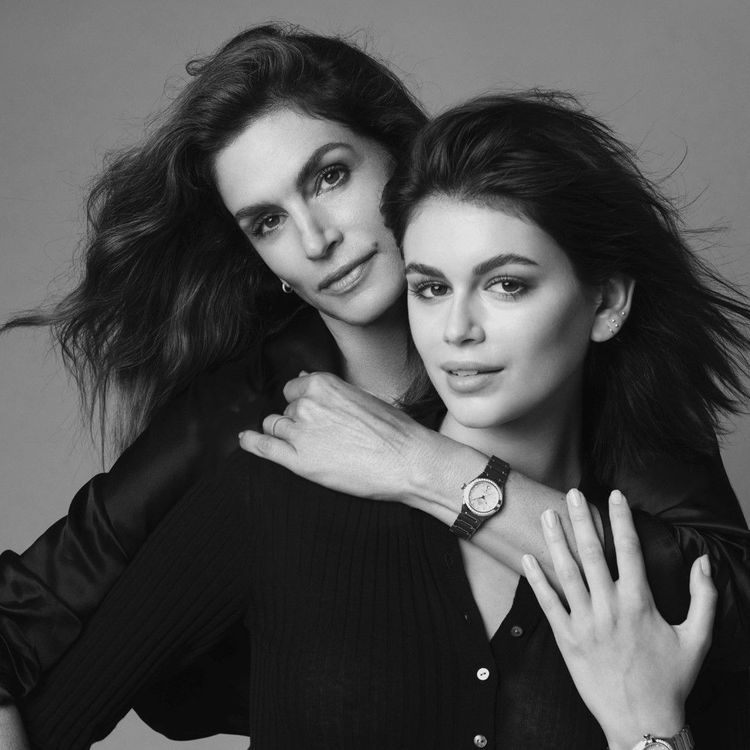 Cindy Crawford and Kaia Gerber in Omega campaign