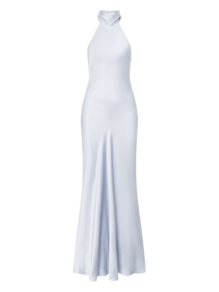 The best halterneck blue dress - Twist & Tango - Ona white background
