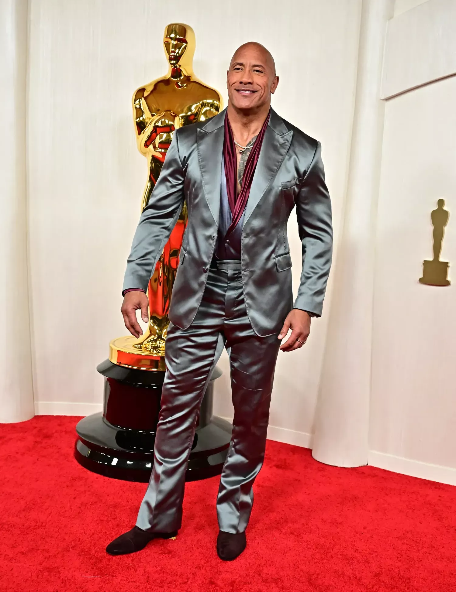 Dwayne Johnson on the Oscars 2024 red carpet