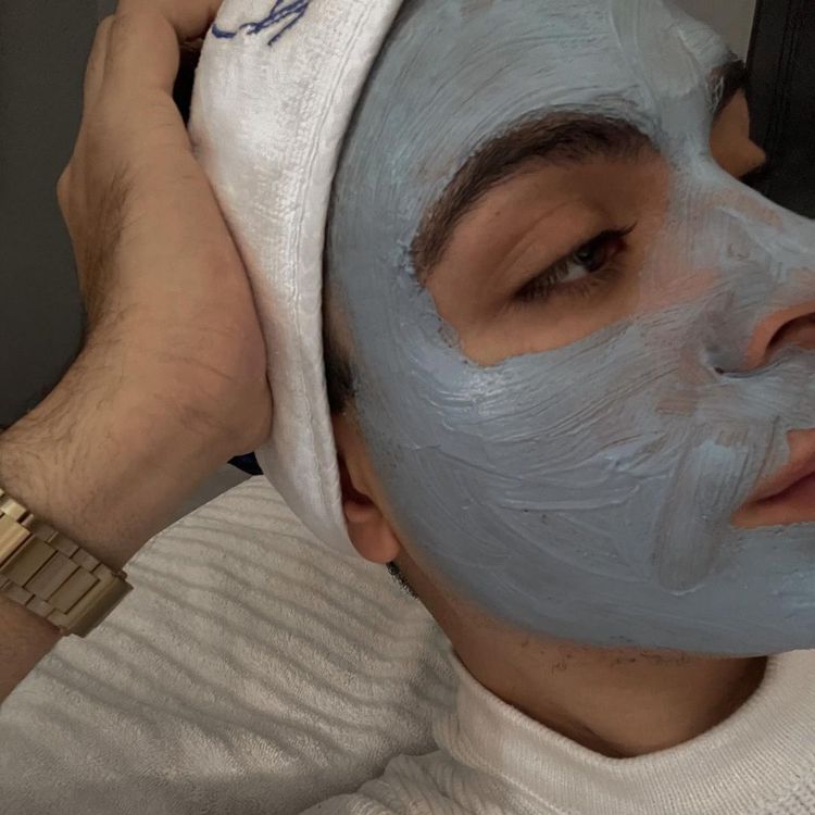 Vogue male beauty editor face mask