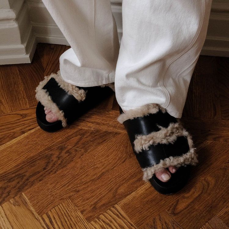 fuzzy slippers to keep your feet warm this Vogue Scandinavia