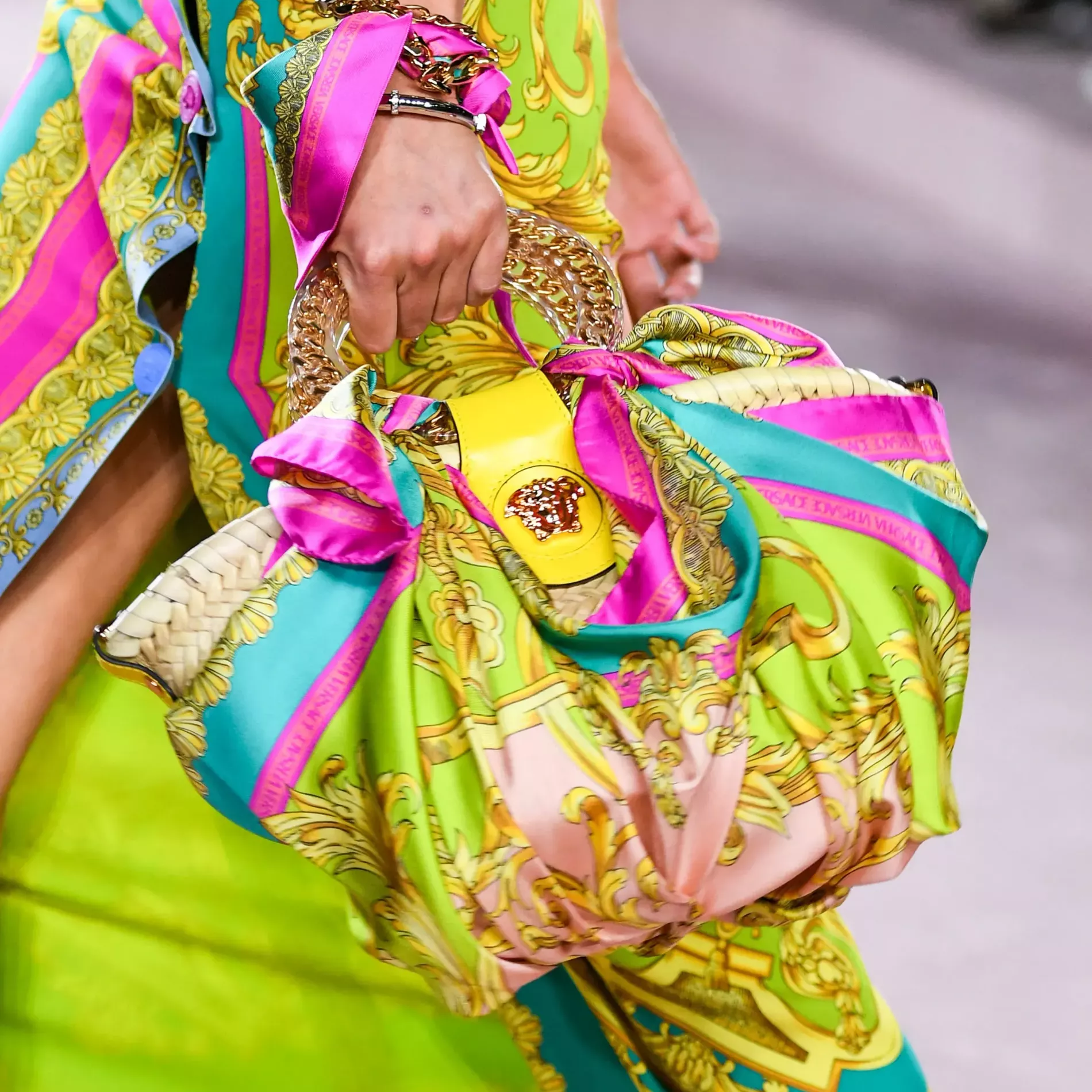 Versace, Handbag. Spring 2022  Bags, Fashion handbags, Versace bag