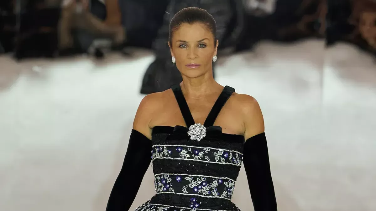 Helena Christensen Richard Quinn Spring/Summer 2027 show during London Fashion Week