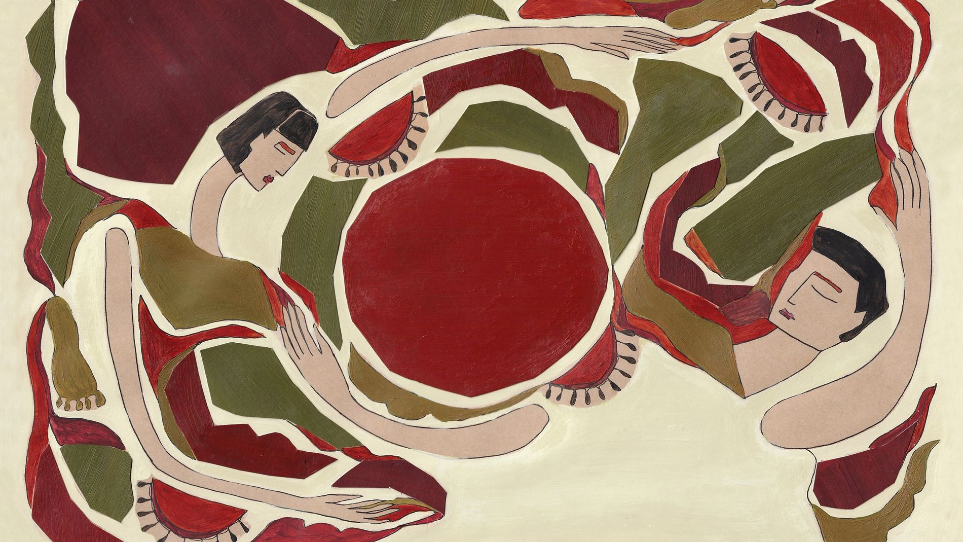 An illustration depicting a sleeping couple