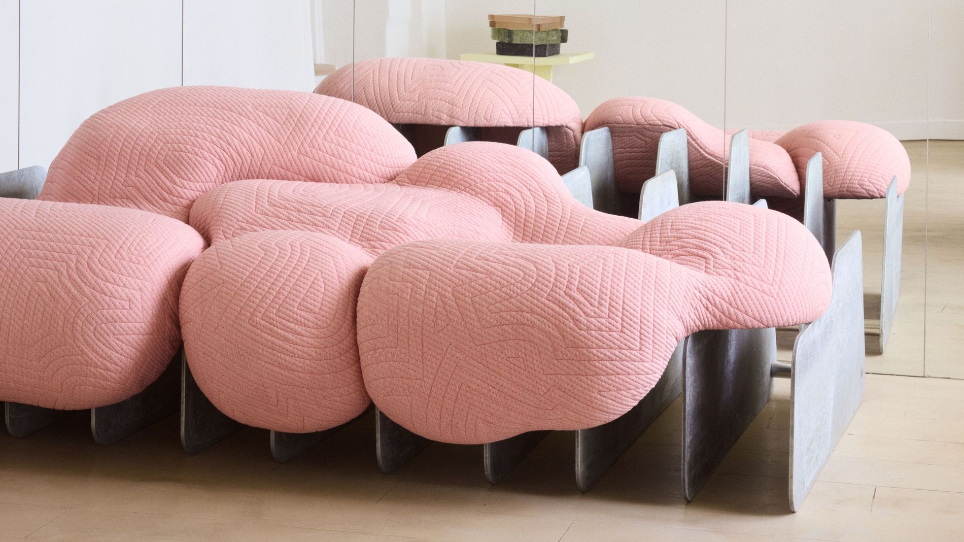 Praesentia exhibition at the D142 gallery featuring the Unlikely Connection sofa