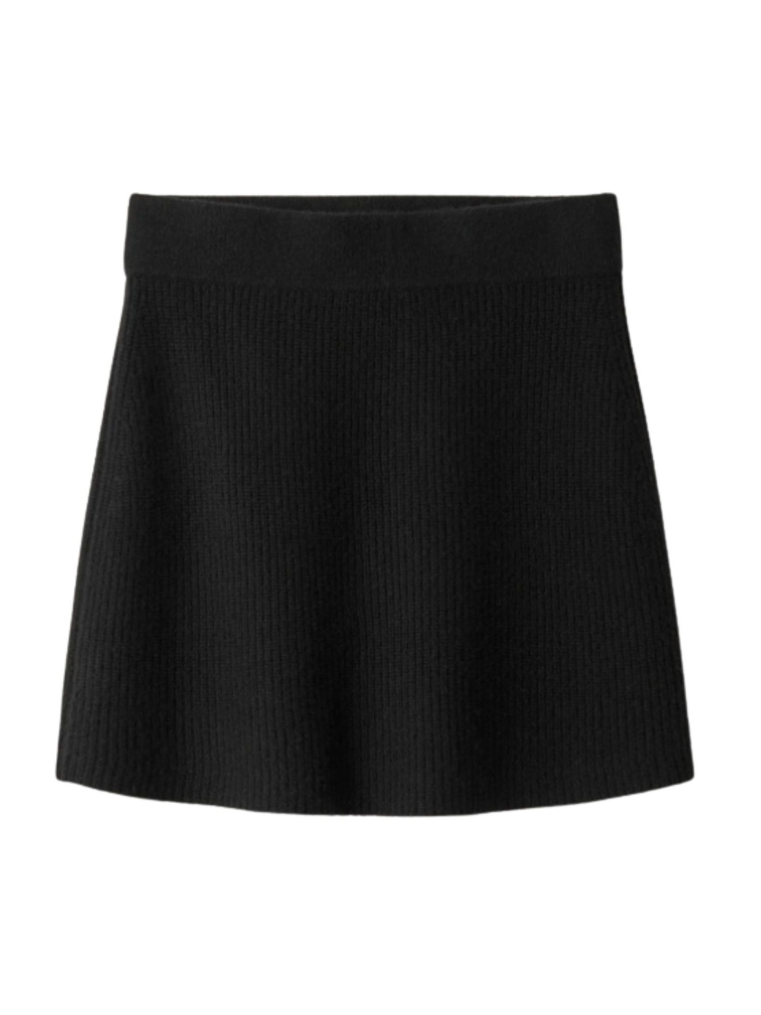Soft Goat cashmere mini skirt black