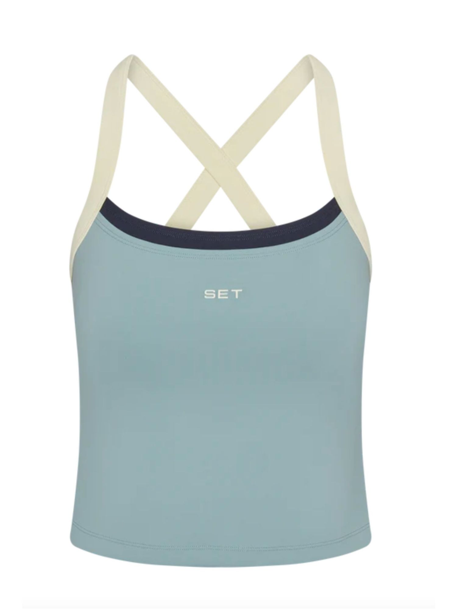 Baby blue gym top