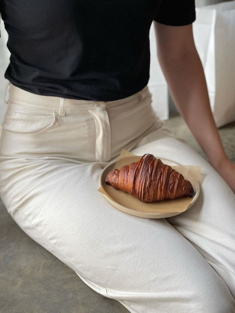 Croissant white jeans pastry copenhagen