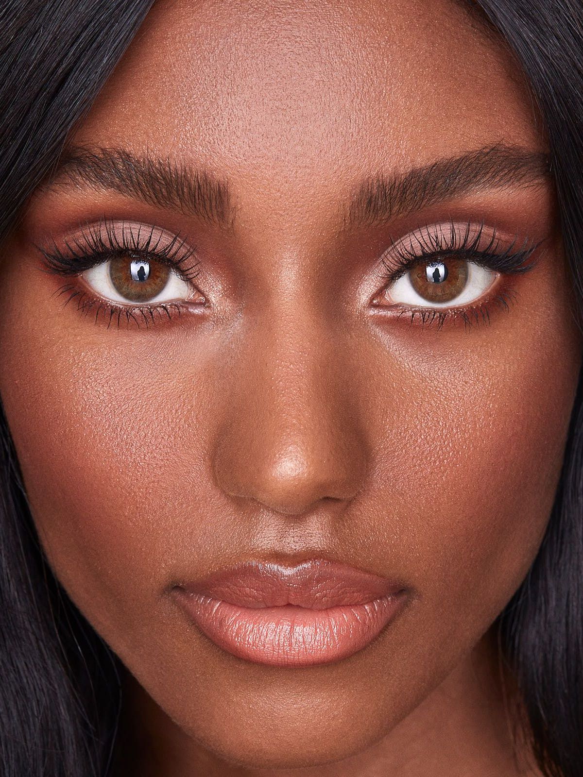 black model beauty makeup lashes