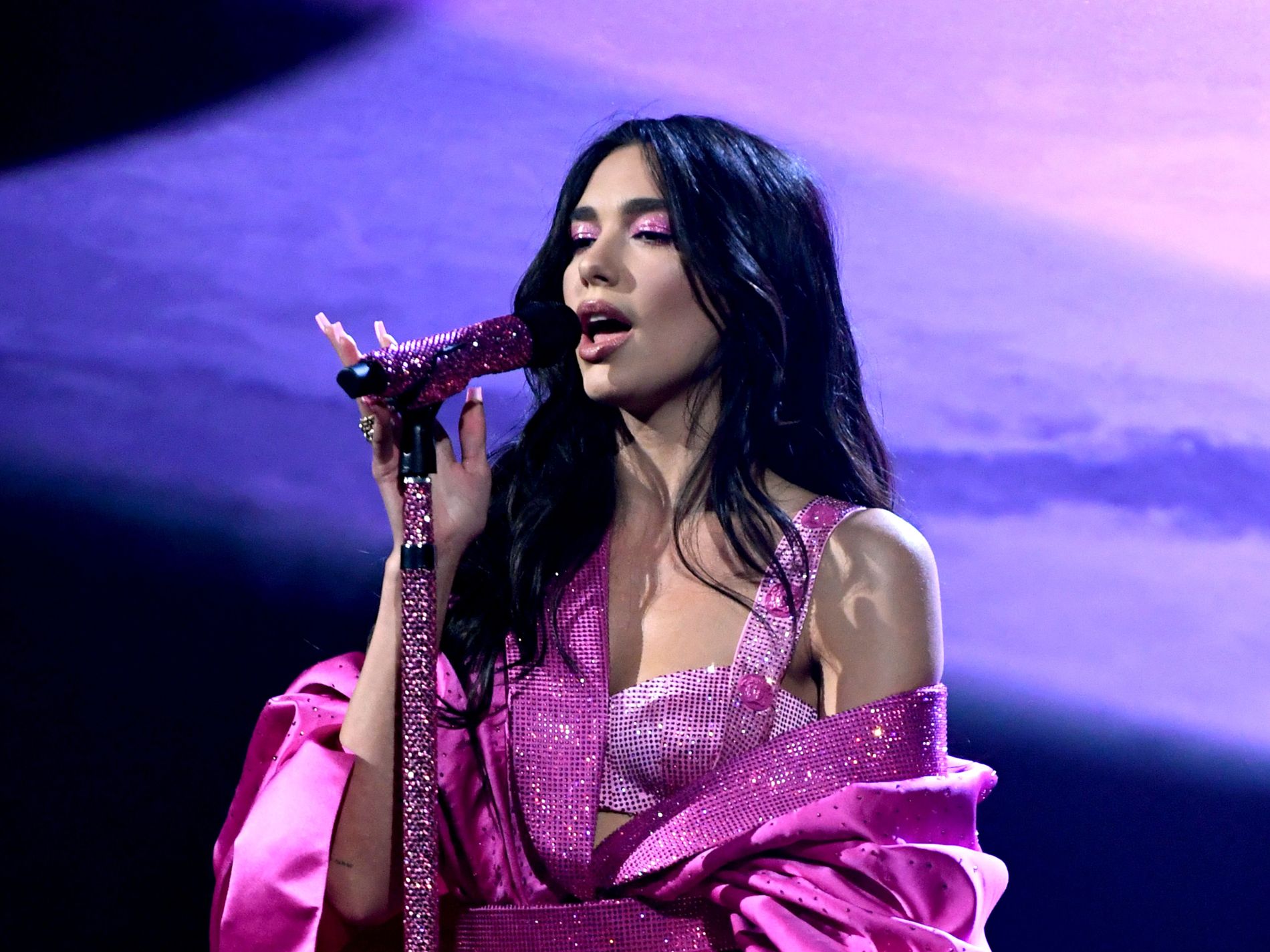 Dua Lipa in Versace Gown at the 63rd Grammy's