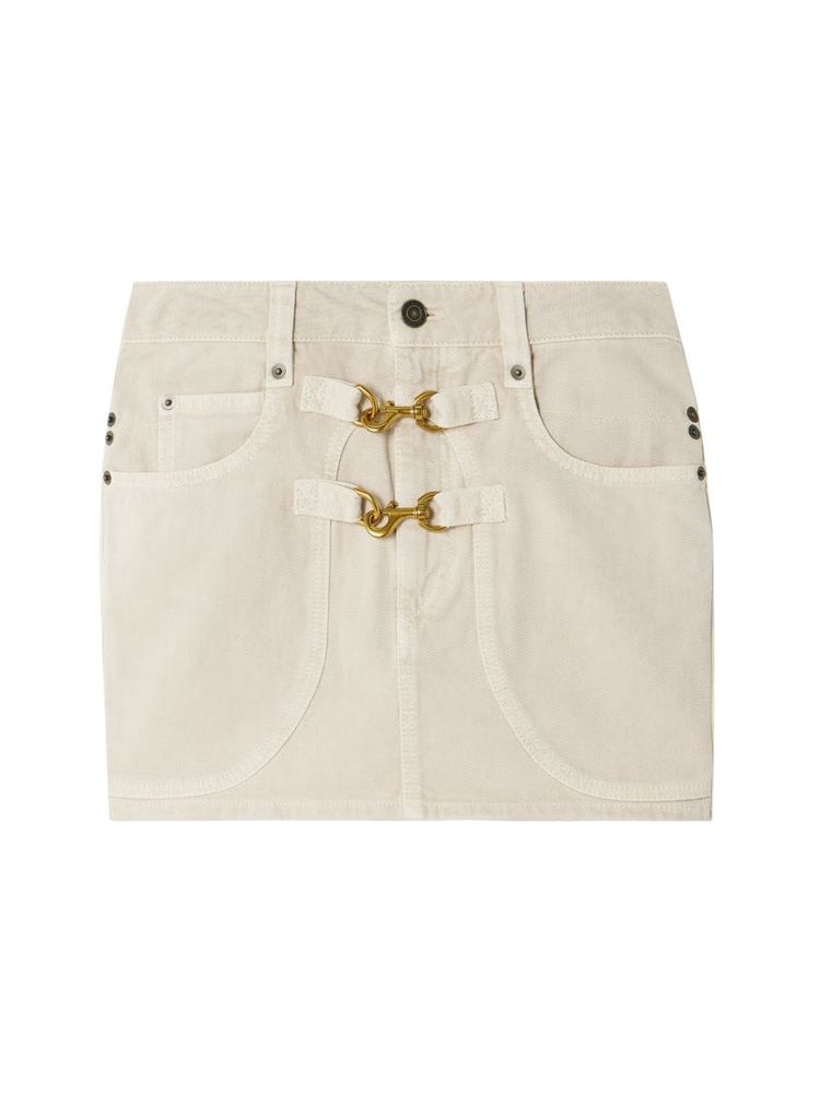 The best embellished denim mini skirt - Isabel Marant - On a white background